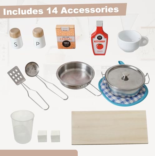 Infunsame FS2301B Wooden Play Kitchen For Kids Chef Pretend Kitchen Playset thumb #4