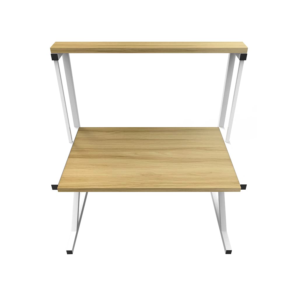 LANTUS Soporte Microondas, Estante Microondas Ajustable de 3 Niveles, Estante para Horno de sobre Encimera de Cocina, Armario de Cocina-65 * 54 * 30cm -Walnut Amarillo