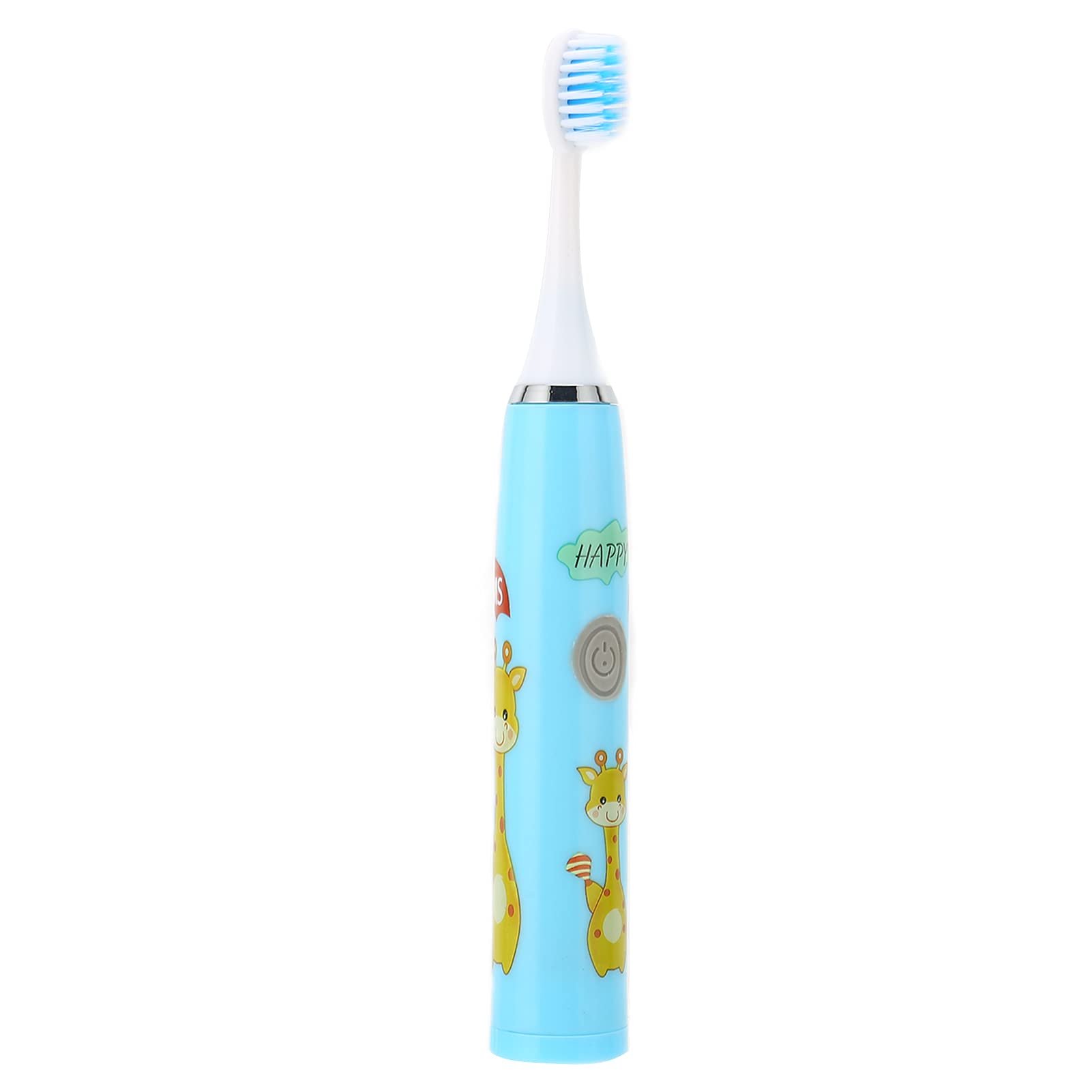 Baby Electric Tooth Brush, Kids Battery Powered Toothbrush Cartoon Pattern Gently Flexible Cleaning for Children for Daily Use(blue)