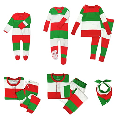 Honestbaby Baby-Kids Organic Cotton Family Jammies, Bold Holiday, 2-Piece Pajama Set X-Large #TOP17