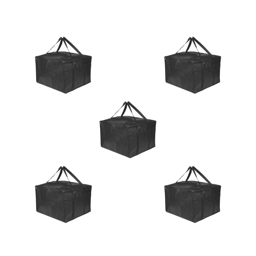 Torba na pizzę Develivey podgrzewacz do pizzy torba do przenoszenia na piknik kemping na zewnątrz, Zestaw 5 (czarny), Holds 6 Pizza Boxes