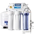 iSpring RCC2, Upgraded 200 GPD Capacity, 5-Stage Under Sink Reverse Osmosis Water Filter System, Patented Easy-Mount Faucet for Hassle-Free Installation