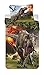 Jurassic World Volcano Dinosaur - Biancheria da letto, 140 x 200 cm + 70 x 90 cm