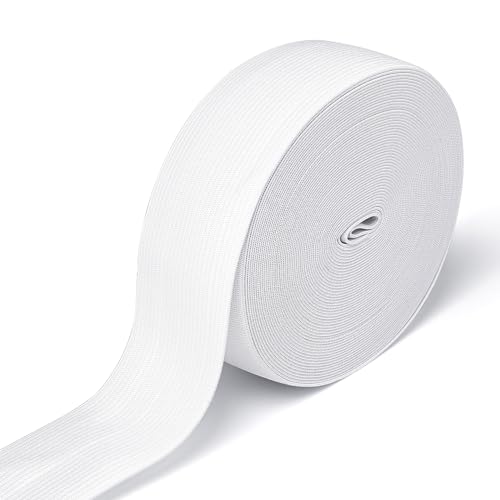 Elastic Band for Sewing 1.5 Inch x 12 Yard High Elasticity Sewing Elastic Bands for Waistbands Pants Clothes and Crafts DIY White