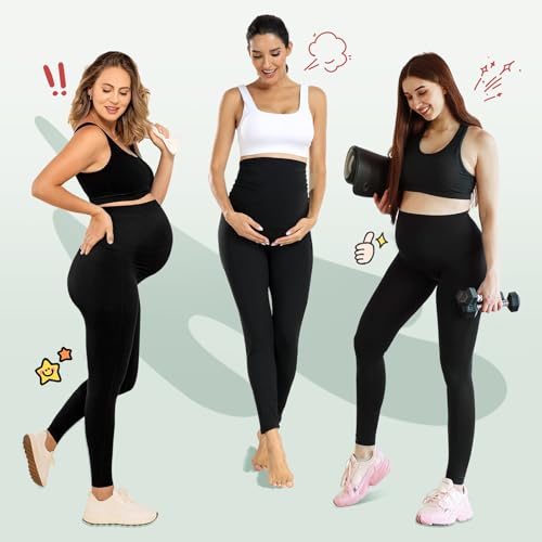 Variante de Nlieanuc leggins premama cintura alta con bolsillos