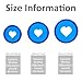 ITSYHPRO 33pcs Planner Discs Discbound Notebook Accessories Heart Expansion Discs for 2025 Planners Notebooks(Transparent Blue,1.1 inch/28 mm)