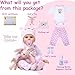 Kdudgso Reborn Baby Dolls Girl 22 Inch Realistic Silicone Baby Doll, Real Life Bebe Dolls Lifelike Handmade Soft Vinyl Cloth Body with Feeding Kit Toys Gifts for Kids 3+ (Lucia)