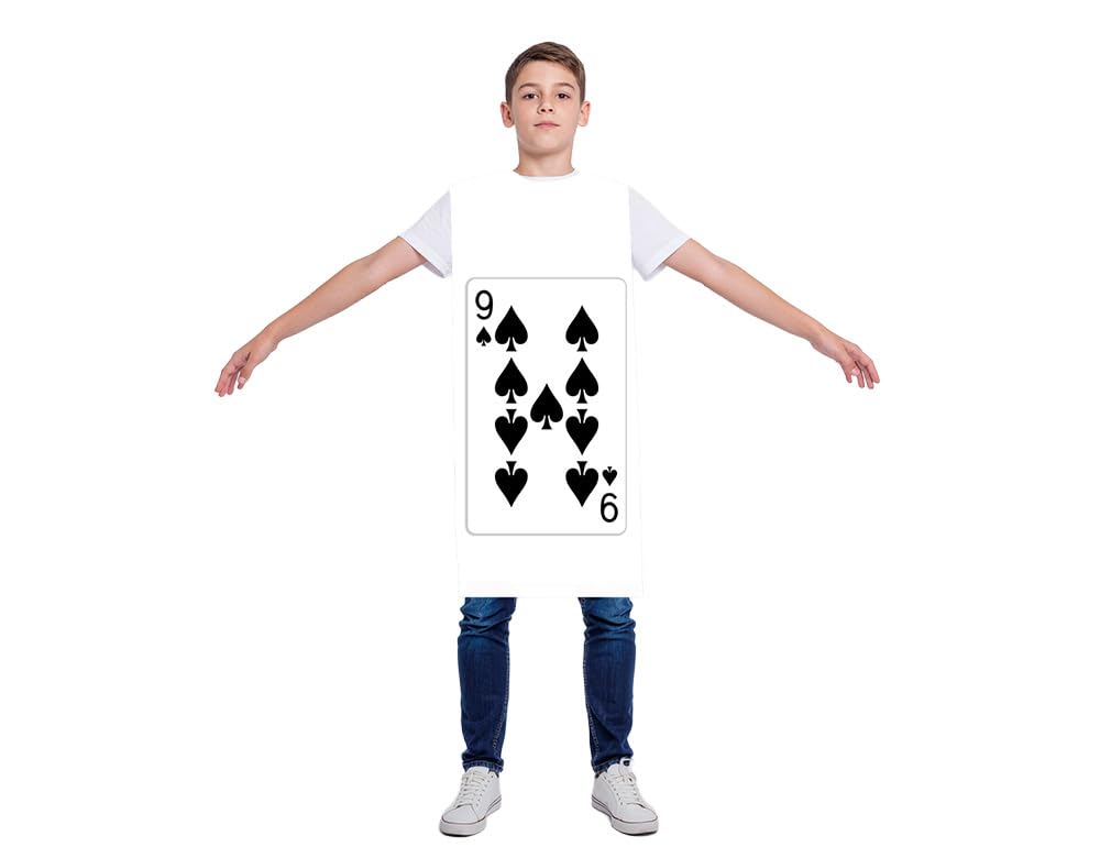 TABARDO! Playing Card Costume for Kids and Toddlers, Fancy Dress Outfit (Medium, 9 Of Spades) โ image 1