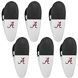 Siskiyou Sports NCAA Alabama Crimson Tide Chip Clip Magnets, 6pk White, One Size