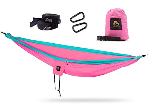 Zion Sports Outdoor Camping Hammock - Portable Double Hammock with Tree Straps