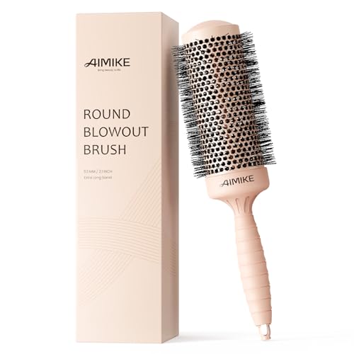 AIMIKE Round Brush for Blow Out, Extra Long Round Hair