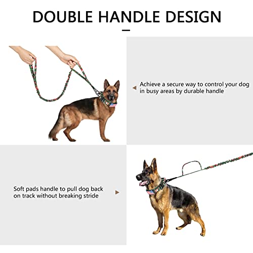 DAGANXI Tactical Dog Collar, Adjustable Military Training Nylon Dog Collar with Control Handle and Heavy Metal Buckle for Medium and Large Dogs, with Patches and Airtags Case (L, Christmas Green-Set) by DAGANXI - Image 6
