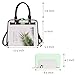 Handbags Sets For Women Shoulder Bags Top Handle Work Satchel Tote Purses Set With Matching Wallet 2pcs WhiteGreen