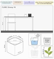 Lechuza Cube Glossy 16 weiß-highgloss 13520 (Packung mit 2) – Ansicht 2