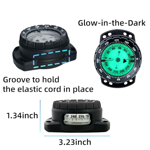 Brújula de buceo impermeable para muñeca miniatura 3