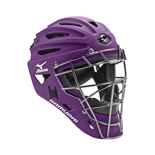 Mizuno 380192.6060.01.0000 Samurai G4 Youth Baseball Catcher'S Helmet Purple (6060) NO SIZE (0000)