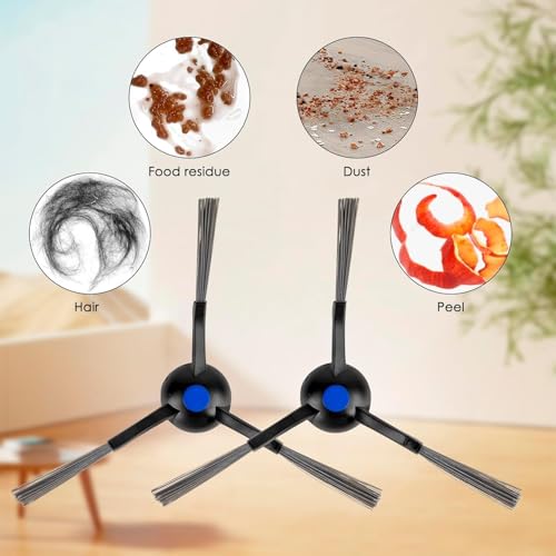 Image of Mop Refill Microfibre Mop Pads & Side Brush Replacement Kit Compatible with Ecovacs DEEBOT N20 N30 N30 Plus Robot Vacuum Spare Parts 4 Pads 4 Brushes Home Floor Cleaning Accessories