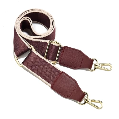 Image of Purse Strap Wide Replacement Crossbody Bag Straps, 1.5 inch Canvas Handbag Shoulder Strap, Adjustable Tote Belt（Gold Hardware