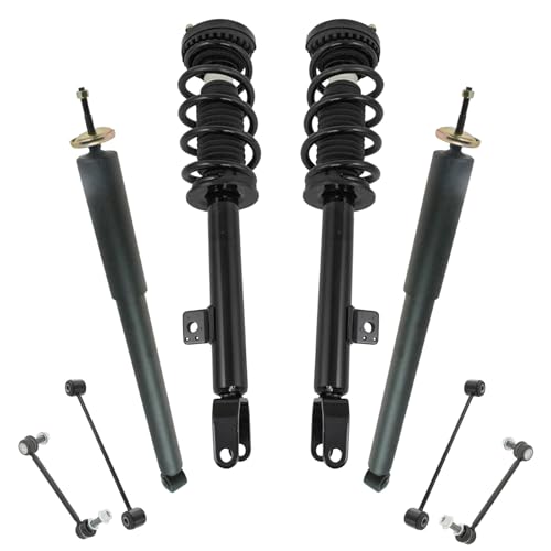 Image of TRQ Front and Rear Suspension Kit Complete Strut & Coil Spring Assembly Shock Absorber Sway Bar Stabilizer Link Compatible with 2012-2022 Dodge Challenger Charger