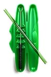 Reusable Glass Drinking Straw with Travel To Go Protective Carrying Case Holder and Cleaning Brush | Perfect for Home, Office or Gift | Straight 8 in x 9.5 mm Healthy, Eco Friendly (Going Green)