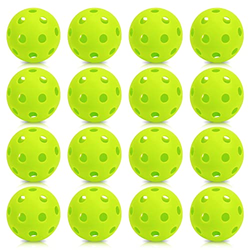 16 Pack 2.83 Inch Plastic Baseballs Practice Balls Hollow Softball Training Balls Lightweight Batting Practice Balls Plastic Softballs For Hitting Indoor Outdoor (Chartreuse) #TOP11