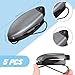 Frienda 5 Pcs Auto Car Vehicle Sun Visor Clip Holder Sunglasses Holder for Eyeglasses Mount Ticket Card Clip for Car Accessories (Black,Gray,Silver)