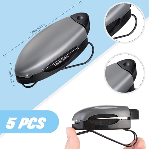 Image of Frienda 5 Pcs Sunglasses Holder for Car Sun Visor Clip, Sunglass Holder for Visor Eyeglasses Mount Ticket Card Clip Car Accessories for Women Men (Black,Gray,Silver)