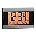 Marathon CL030052GG Atomic Digital Wall Clock with Auto-Night Light, Temperature & Humidity - Batteries Included