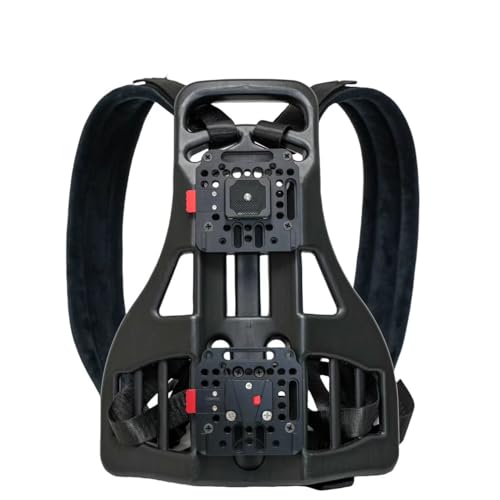 Video Outdoor Live Streaming Broadcast Backpack Plate Vest for V-Mount Battery Clamp Power Output Supply Wireless Video Transmission System Expandable Board Decompression (2 Metel Plate)