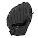 equlup Baseball Glove, 12.5Inch Ergonomic PU Leather Baseball Mitts Softness Professional Fielding Softball Gloves for Youth Adult Training (Black)