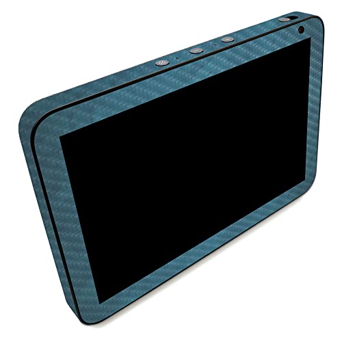 Image of MightySkins Carbon Fiber Skin Compatible with Amazon Echo Show 8 (Gen 2) - Blue Strokes | Protective, Durable Textured Carbon Fiber Finish | Easy to Apply | Made in The USA