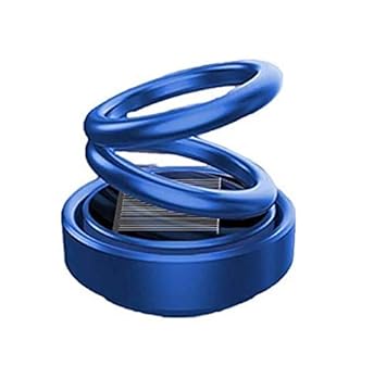 Car Solar Ring Air Freshener Double Loop Rotary Air Conditioner Dashboard Air Freshener Perfume Blue for Maruti WagonR