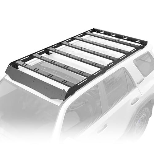 YZONA Roof Rack Cargo Basket Full Size Compatible with 2010-2024 Toyota 4Runner 5th Gen Overland Rooftop Luggage Storage Holder 800 LBS Platform Style Cargo Carrier for Outdoors Gear