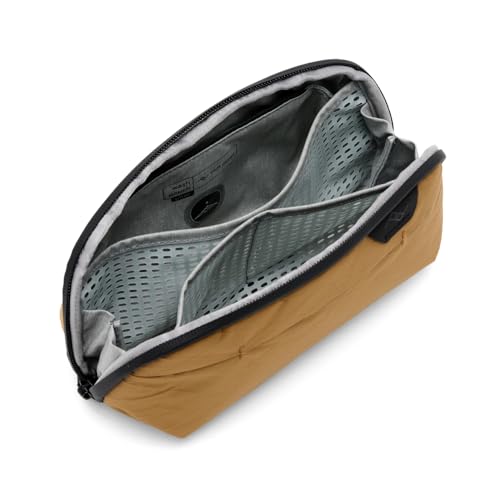 Image of Peak Design Small Wash Pouch, Coyote, Ocean Edition, Travel Toiletry Bag, Upright or Hanging Dopp Kit with Pockets, Magnetic Toothbrush Pocket, Wide UltraZip Opening, Toiletry Bag for Men and Women