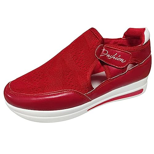 Ladmiple Shoes For Women Sneakers Trendy Slip On Walking Shoes Non Slip Lightweight Fashion Lace Up Platform Loafers