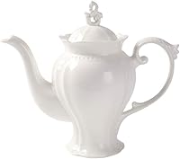 Vista 8 de Tetera inglesa de porcelana fina azul claro, cafetera estilo Victoria, peso ligero, 37 onzas