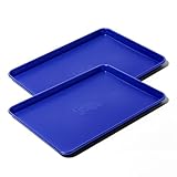 Great Jones Holy Sheet Pan Duo (arándano) | Sartén antiadherente de media hoja | Acero aluminizado, asar y asar | Utensilios para hornear de primera calidad con