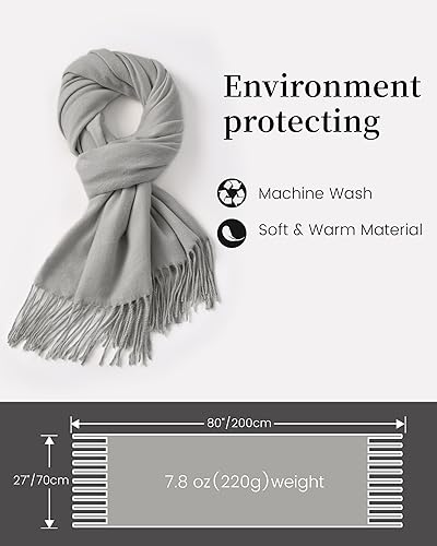 Ymomode Scarfs for Women Pashmina Shawls and Wraps for Evening Dress Bridesmaid Wedding Bridal Winter Warm Long Large Scarves - Image 3