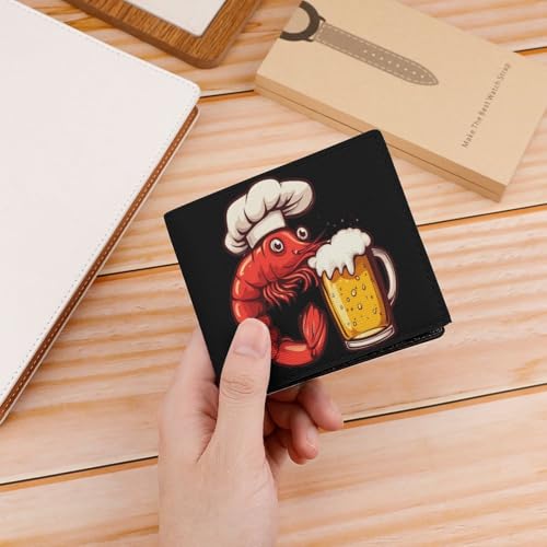 Crawfish Beer Coin Purse PU Leather Bifold Wallet Small Change Purse Pouch Front Pocket Wallets4