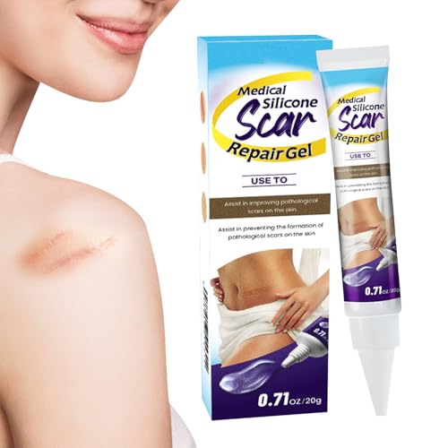 Crema para Cicatrices | Crema de Silicona para Cicatrices | Ungüento Reductor 20g para Quemaduras Heridas Escaldas Queloides Recuperación Postparto Hombres Mujeres