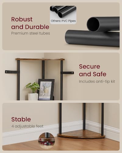 Image of VASAGLE Superfast Toolless Assembly 6-Tier Corner Shelf
