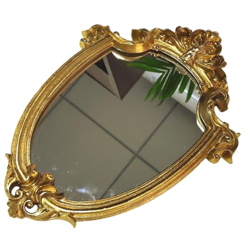 Miroir suspendu rétro incassable doré pour salle de bain - 2