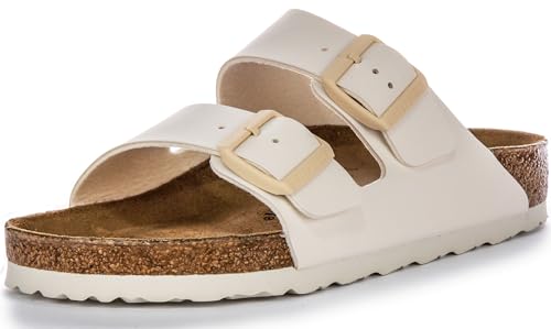Image of Birkenstock Arizona Bs Men's Two Adj Strap Anatomic Cork Sandals (Beige, US 7 /7.5F)