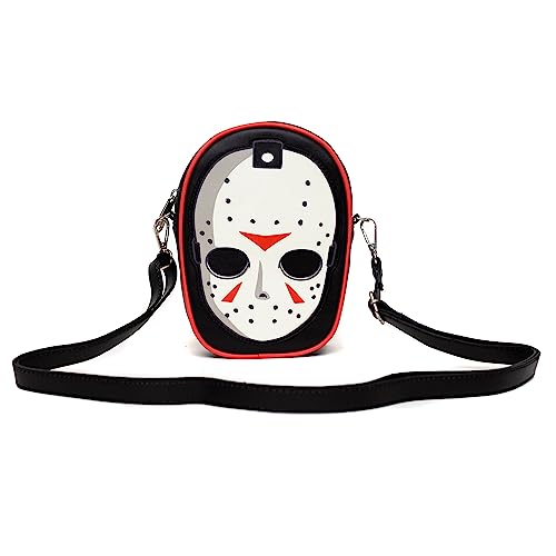 Warner Bros. Horror Movies Bag, Crossbody, Friday The 13th Jason Hockey Mask Applique, Vegan Leather4