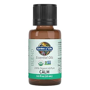 Garden of Life Essential Oils, 100% Organic and Pure Lavender Essential Oil Plus Chamomile & Fir Balsam – Calm Blend for Diffusers, Home, Skin & Body Care, Calming, Relaxing, Soothing, 0.5 fl oz