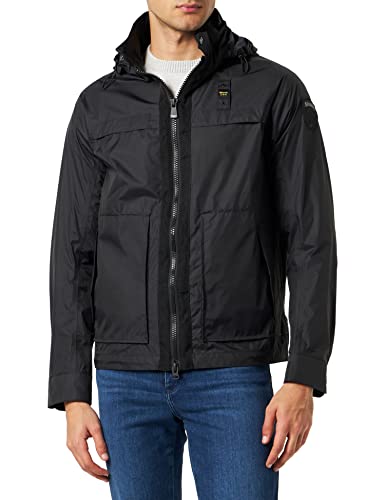 cuciture nastrate Thermofix Blauer Giubbini Corti NASTRATI Giacca, 999 Nero, 3XL Uomo