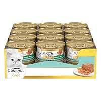 GOURMET GOLD Cibo umido per gatti adulti Mousse con Merluzzo e Delicate Carote 24 lattine da 85g