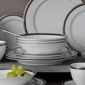 Elevate Your Dining with the Noritake Austin Platinum 7.5″ Soup Bowls, Set of 4 – Order Today for a Touch of Elegance!