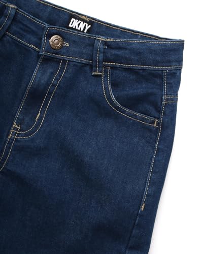 Image of DKNY Boys' Shorts Set - 2 Piece Short Sleeve Collared Button Down Shirt and Stretch Denim Shorts for Boys (Sizes: 8-12)