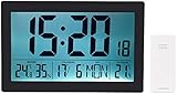 Funkuhr inklusive Funk-Außensensor und deutscher Anleitung. Wanduhr Funk mit Beleuchtung - Außerdem relevant oder passend zu: Digitale Funkwanduhr, Wetterstation, Thermometer, Digital